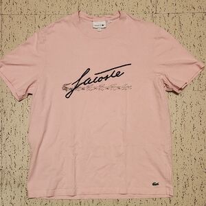 Lacoste Regular Fit Hand Written Spell Out T Shirt